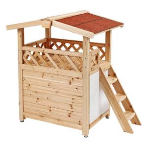 Katzenhaus 445269 Massivholz - Holzart/Dekor - 57 x 77 x 88 cm