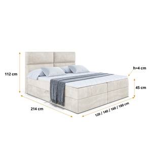 Boxspringbett BOXI3 Beige - Breite: 180 cm - H4