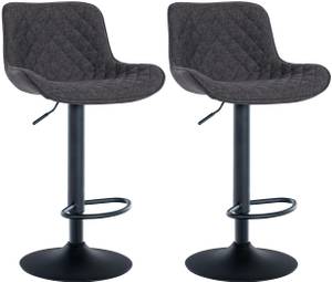 Tabourets de bar Minosa Lot de 2 Noir