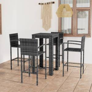 Bar-Set (5-teilig) 3064809 Grau - Metall - 61 x 111 x 61 cm