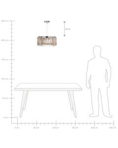 Pendelleuchten LAMEIRA Silber - Glas - 50 x 120 x 50 cm