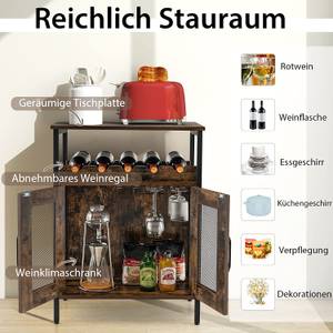 Vintage Weinschrank Braun - Holzwerkstoff - 34 x 79 x 60 cm