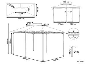 Pavillon COLOS Beige - Schwarz