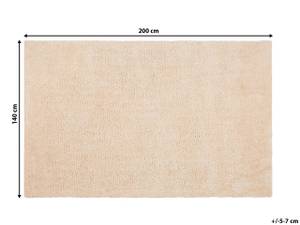 Tapis à poil long DEMRE Beige - Crème - 200 x 140 x 140 cm