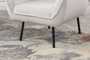 Fauteuil de relaxation CALLA Blanc - Textile - 83 x 92 x 83 cm