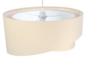 Lampe à suspension MADAN Beige - Blanc - Métal - Textile - 50 x 25 x 50 cm