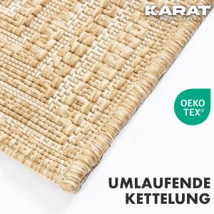 Outdoorteppich Tiffany Beige - Kunststoff - Textil - 80 x 150 cm