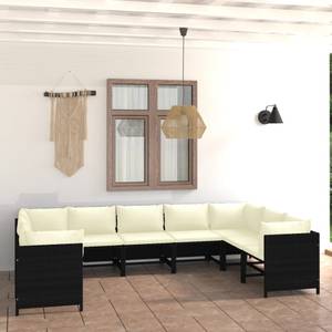 Garten-Lounge-Set (9-teilig) 3009676-27 Schwarz - Weiß