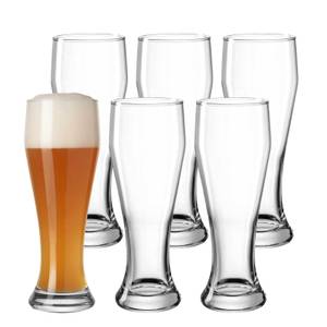 Biergläser Weizenbierglas 0,5l 6er Set Glas - 9 x 24 x 9 cm