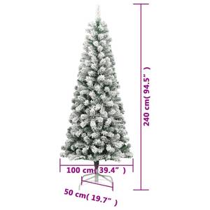 Weihnachtsbaum 3031668 Grün - Weiß - Metall - Kunststoff - 100 x 240 x 100 cm