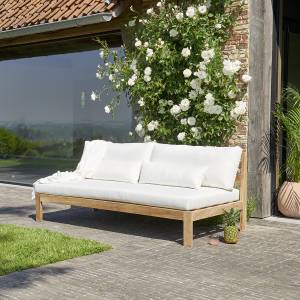 Gartensofa MIDLAND Beige - Massivholz - 94 x 78 x 205 cm