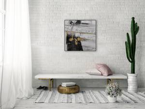 Acrylbild handgemalt Des Willens Kraft Grau - Massivholz - Textil - 60 x 60 x 4 cm