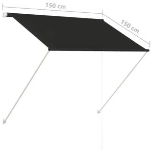 Einziehbare Markise 3001277-2 Anthrazit - Breite: 150 cm