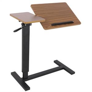 Beistelltisch mit Rollen Laptoptisch Braun - Holzwerkstoff - Metall - 40 x 73 x 75 cm