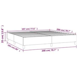 Bettgestell 3016026-5 Braun - Cremeweiß - Breite: 200 cm