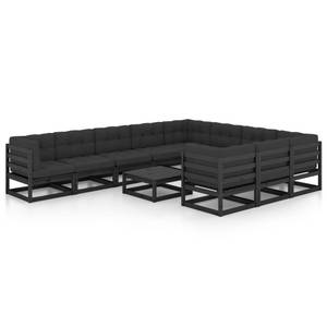 Salon de jardin (lot de 11) 3009721-2 Anthracite - Noir