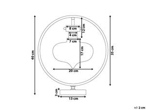 Lampe de table SEVERN Noir - Doré - Métal - 35 x 40 x 35 cm