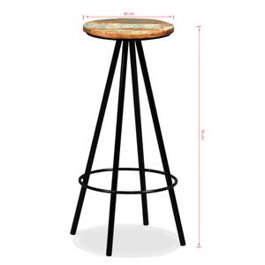 Bar-Set(3-teilig) 275128 Braun - Metall - Massivholz - Holzart/Dekor - 60 x 107 x 60 cm