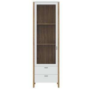 Vitrine Samuel 8 mit LED Grau - Holzwerkstoff - 62 x 202 x 42 cm