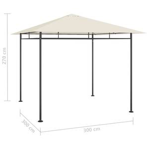 Gartenpavillon Grau - Metall - Textil - 300 x 270 x 300 cm