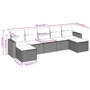 Gartensitzgruppe K5726(7-tlg) Braun - Massivholz - 69 x 62 x 66 cm