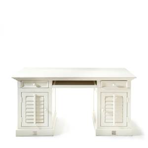 Schreibtisch New Orleans Desk Weiß - Massivholz - 70 x 80 x 150 cm
