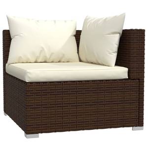 Garten-Lounge-Set 3013640-7 (12-teilig) Braun - Weiß - Metall - Polyrattan - 70 x 60 x 70 cm