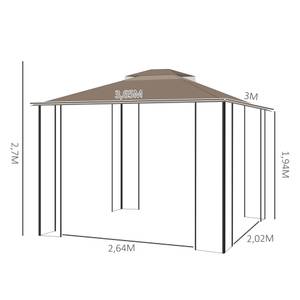 Pavillon 84C-320 Braun - Metall - 300 x 270 x 365 cm