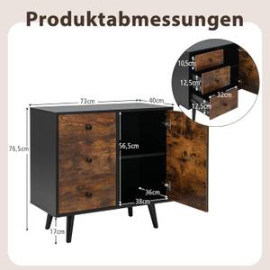 Aufbewahrungsschrank VH33480ORDE Braun - Holzwerkstoff - 40 x 77 x 73 cm