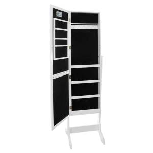 LED-Schmuckschrank Weiß - Keramik - 15 x 126 x 42 cm