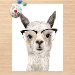 Hippes Lama mit Brille I 105 x 140 cm
