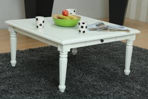 Table basse Amaretta Blanc - Bois massif - 100 x 45 x 100 cm