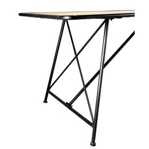 Table en métal et pin Beige - Métal - 200 x 76 x 80 cm
