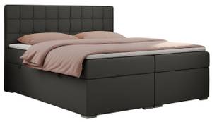 Boxspringbett CARMEN Dunkelgrau - Breite: 160 cm - H4 - Kunstleder