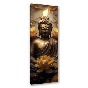 KUNSTDRUCK Buddha and Lotus Flower 3 40 x 120 cm