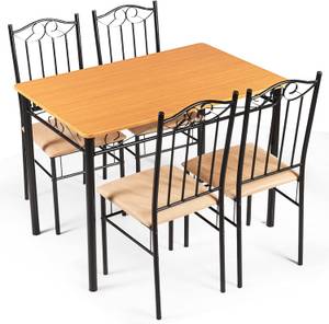 Sitzgruppe für Esszimmer(5-teilig) Braun - Holzwerkstoff - Breite: 70 cm