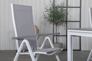 Gartenmöbel-Set Levels (5-teilig) Weiß - Metall - 100 x 75 x 160 cm