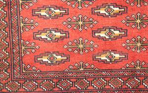 Turkaman - 130x60cm Rot - Naturfaser - 60 x 1 x 130 cm