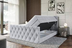 Boxspringbett AMAY KING Grau - Breite: 200 cm