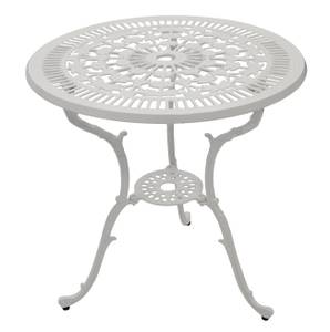 Tisch Jugendstil 70cm rund, Aluguss Weiß - Metall - 70 x 70 x 70 cm