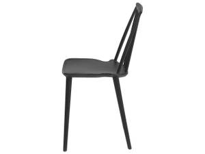 Chaise de salle à manger VENTNOR Noir - Matière plastique - 49 x 83 x 41 cm