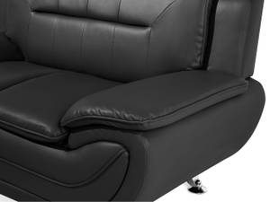 2-Sitzer Sofa LEIRA Schwarz - Silber