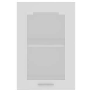 Armoire en verre suspendue 3016496-12 Imitation chêne fumé - Blanc - Largeur : 40 cm