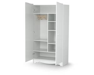 Kinderschrank 2 Türen MARELLE Weiß - Holzwerkstoff - 96 x 181 x 51 cm