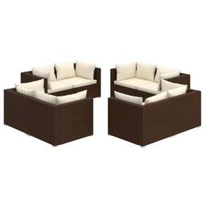 Garten-Lounge-Set (8-teilig) 3013631-8 Braun - Creme - Weiß