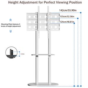 TV Rack TV Ständer für 40-75" TV Marmor Weiß Dekor