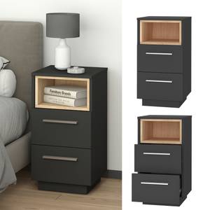 Nachtschrank Beatrice 2er Set Anthrazit - Anzahl Teile im Set: 2