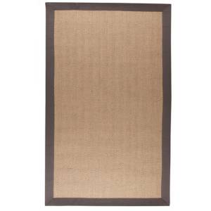 Teppich wohnzimmer aus Naturjute WEAVE Beige - Schwarz - 160 x 230 cm