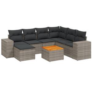 Gartensitzgruppe K2127(8-tlg) Grau - Massivholz - 69 x 62 x 62 cm