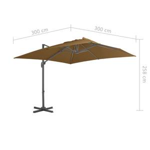 Parasol 297230 Gris - Métal - Textile - 300 x 258 x 300 cm